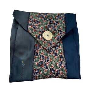 Handmade Upcycled Cosmetic Glasses Purse Pouch Made From Vintage Neck Ties